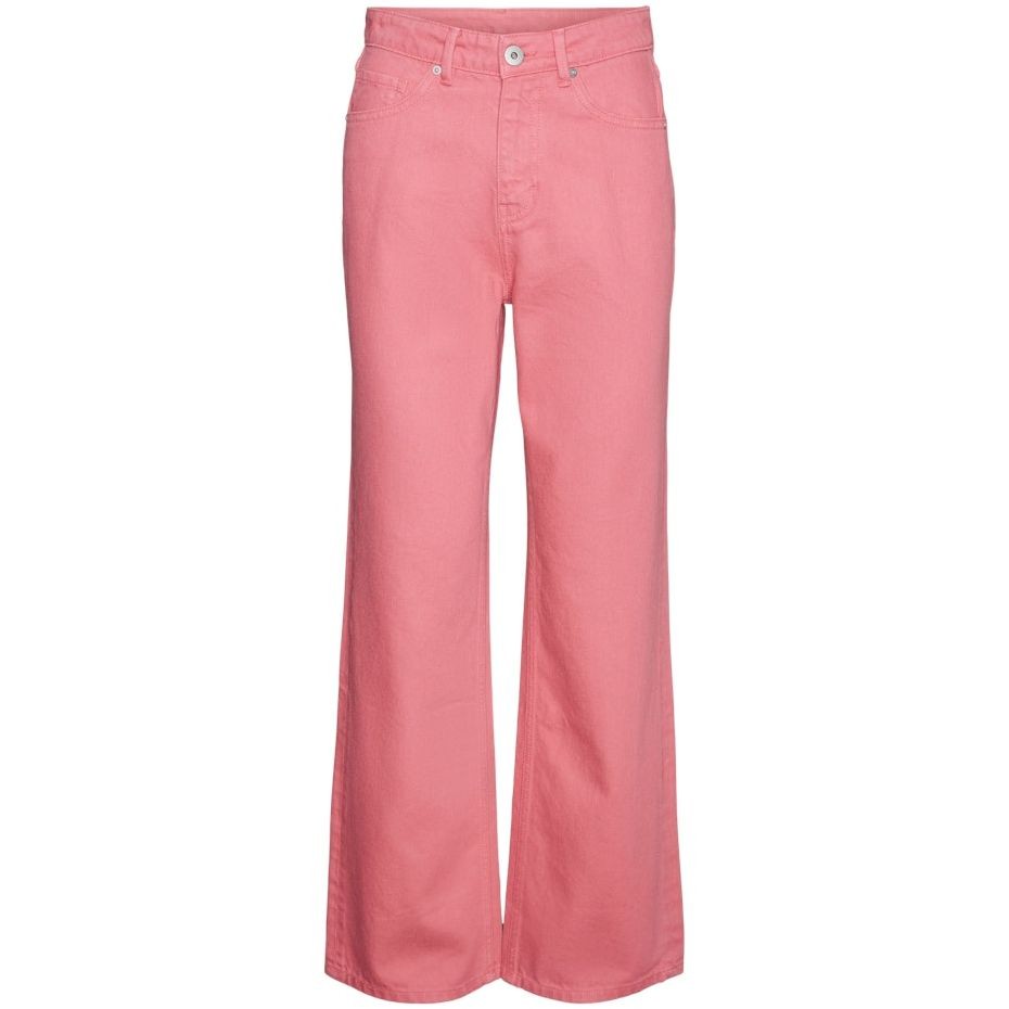 VERO MODA Tiesūs džinsai moterims, Rožinė, VMKITHY HR LOOSE STRA 1