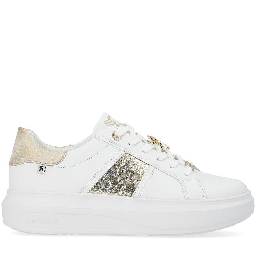 RIEKER Laisvalaikio bateliai moterims, Balta, LEISURE 4