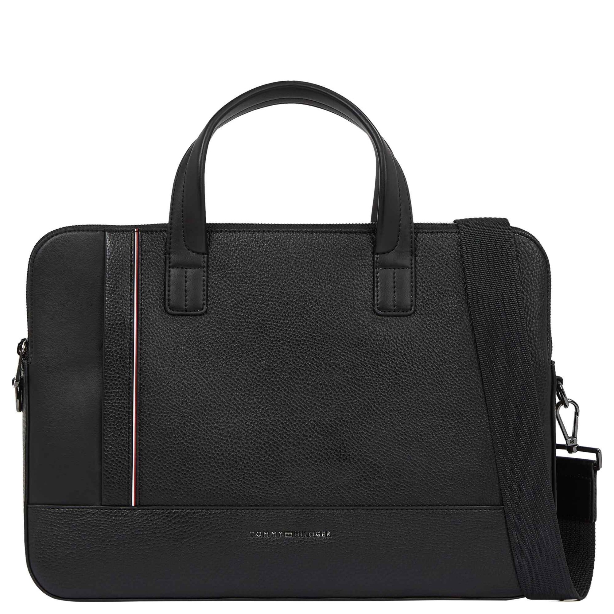 TOMMY HILFIGER Dėklas kompiuteriui vyrams, Juoda, TH central slim computer bag 1