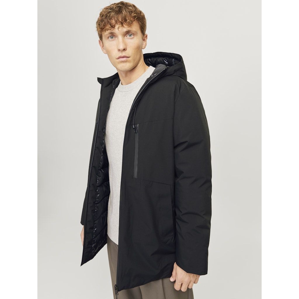 JACK & JONES Pūkinė striukė vyrams, Juoda, Payne parka jacket 7