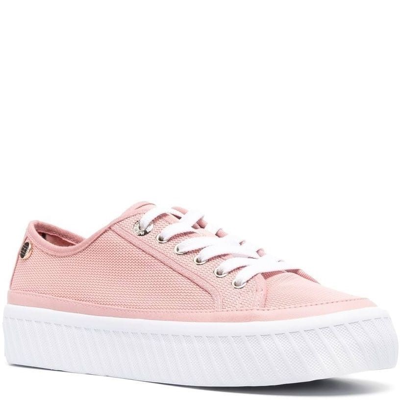 TOMMY HILFIGER Sportiniai bateliai moterims, Rožinė, Platform vulcanized sneaker 2