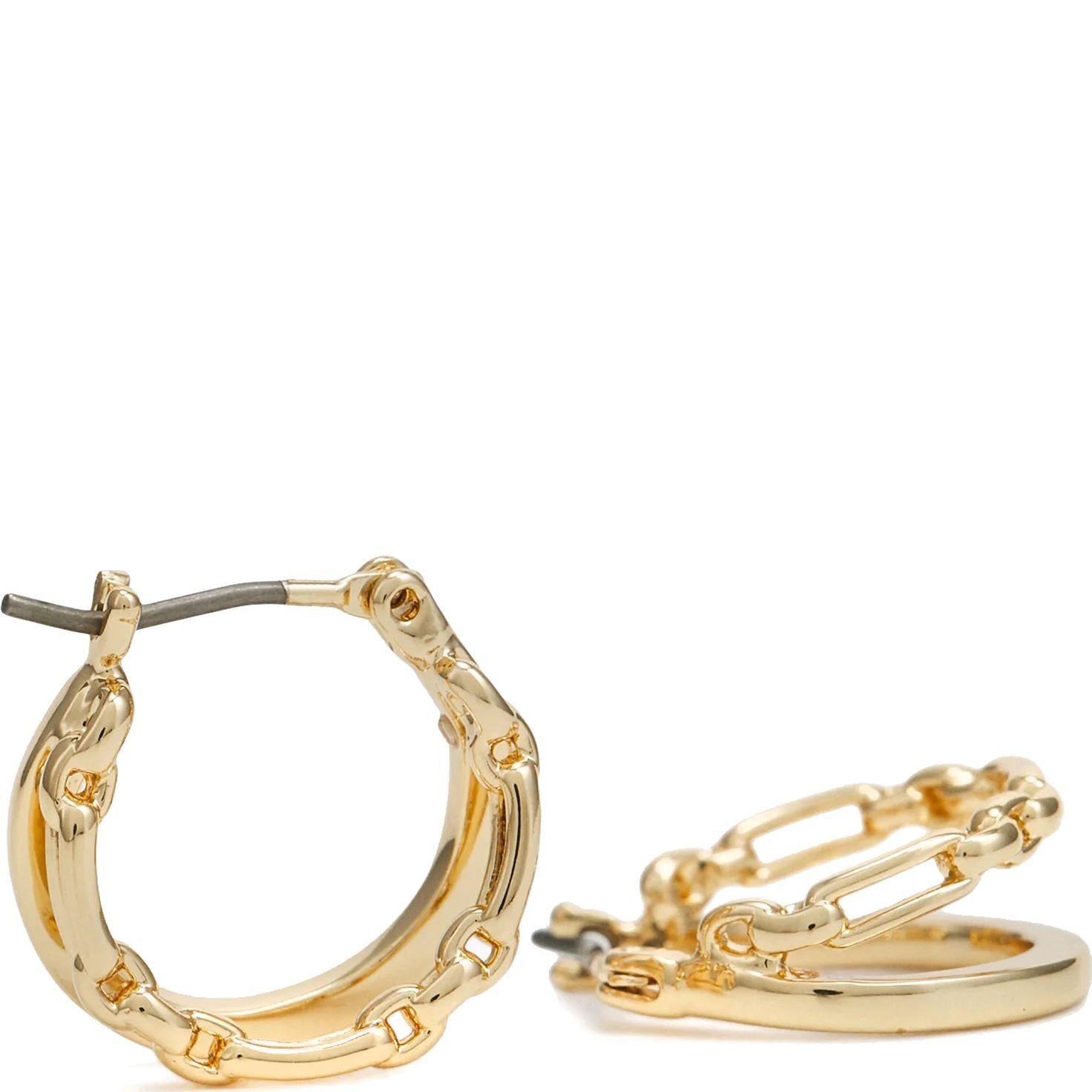 RALPH LAUREN Auskarai moterims, Auksinė, Pe 15mm split hoop 3