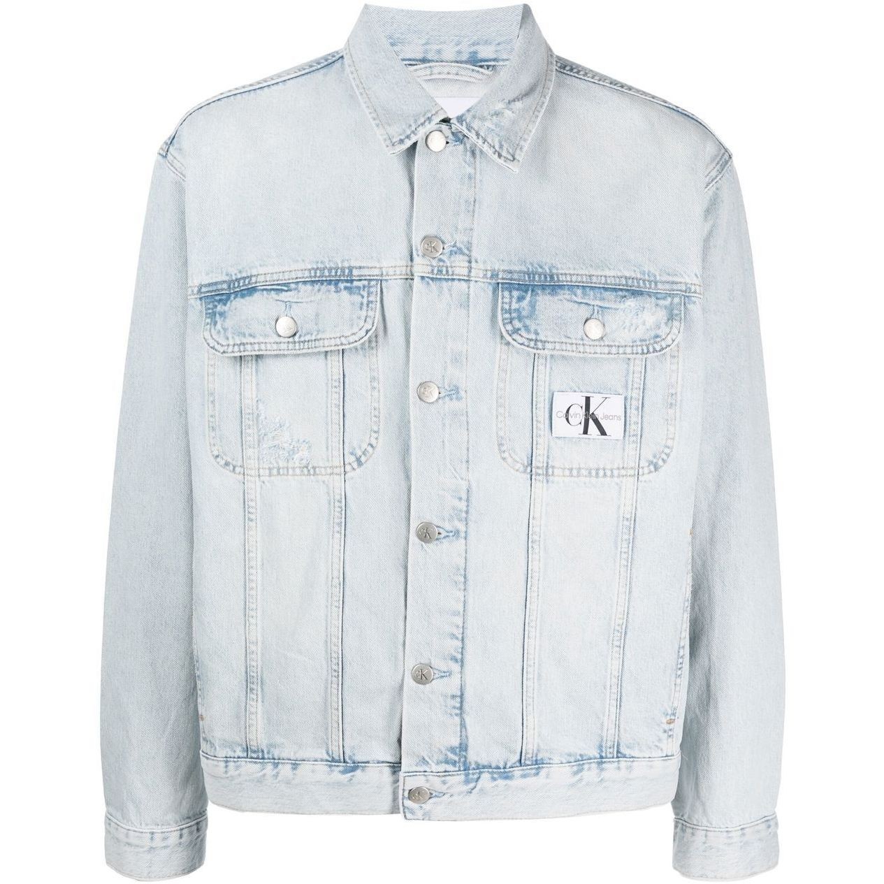 CALVIN KLEIN JEANS Džinsinis švarkas vyrams, Mėlyna, Modern essential denim jacket 1