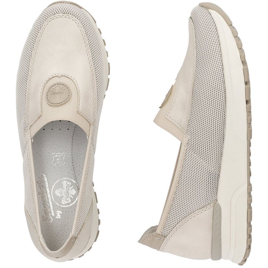 RIEKER Laisvalaikio bateliai moterims, Smėlio, LEISURE 11