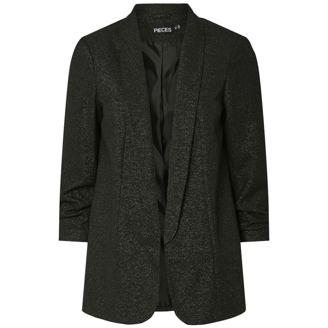 PIECES Švarkas moterims, Juoda, PCBOSELLA 3/4 GLITTER 1