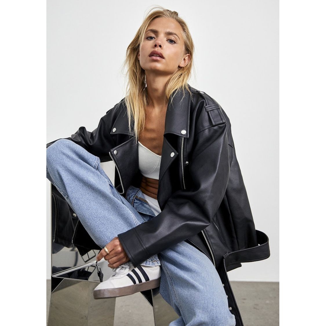 NOISY MAY Striukė moterims, Juoda, NMPAULINA OVERSIZE B 8