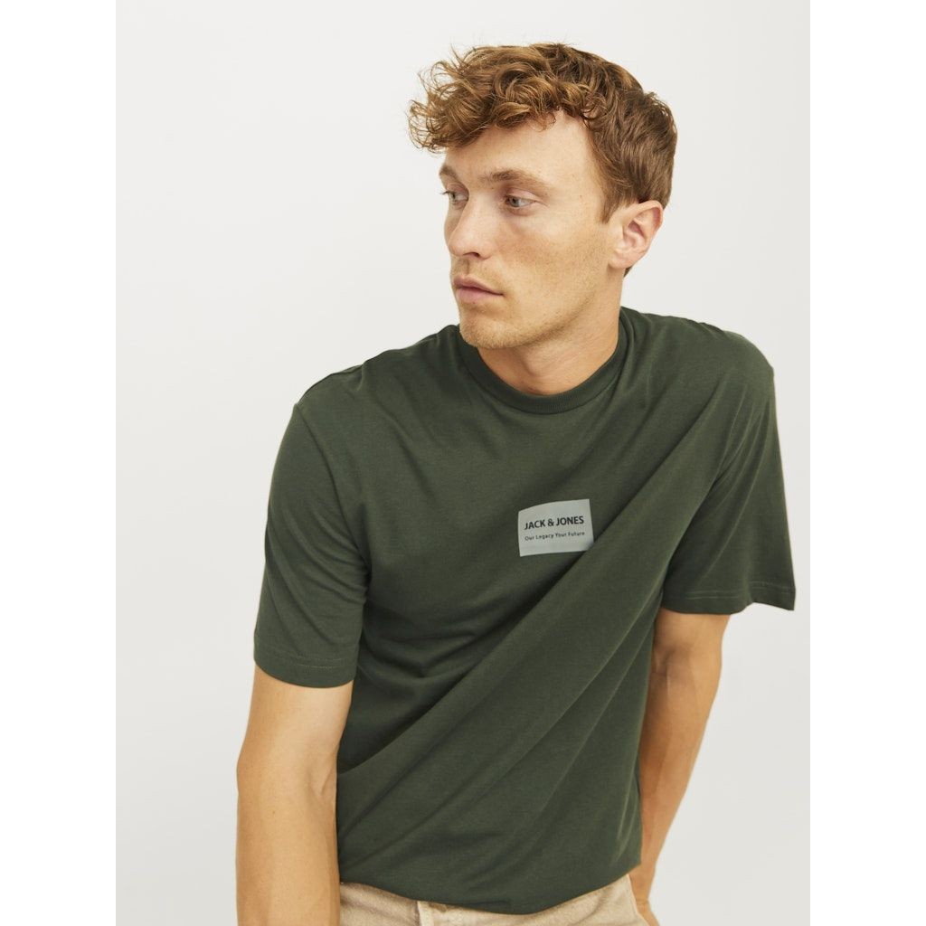 JACK & JONES Marškinėliai vyrams, Chaki, Hak kai tee 7