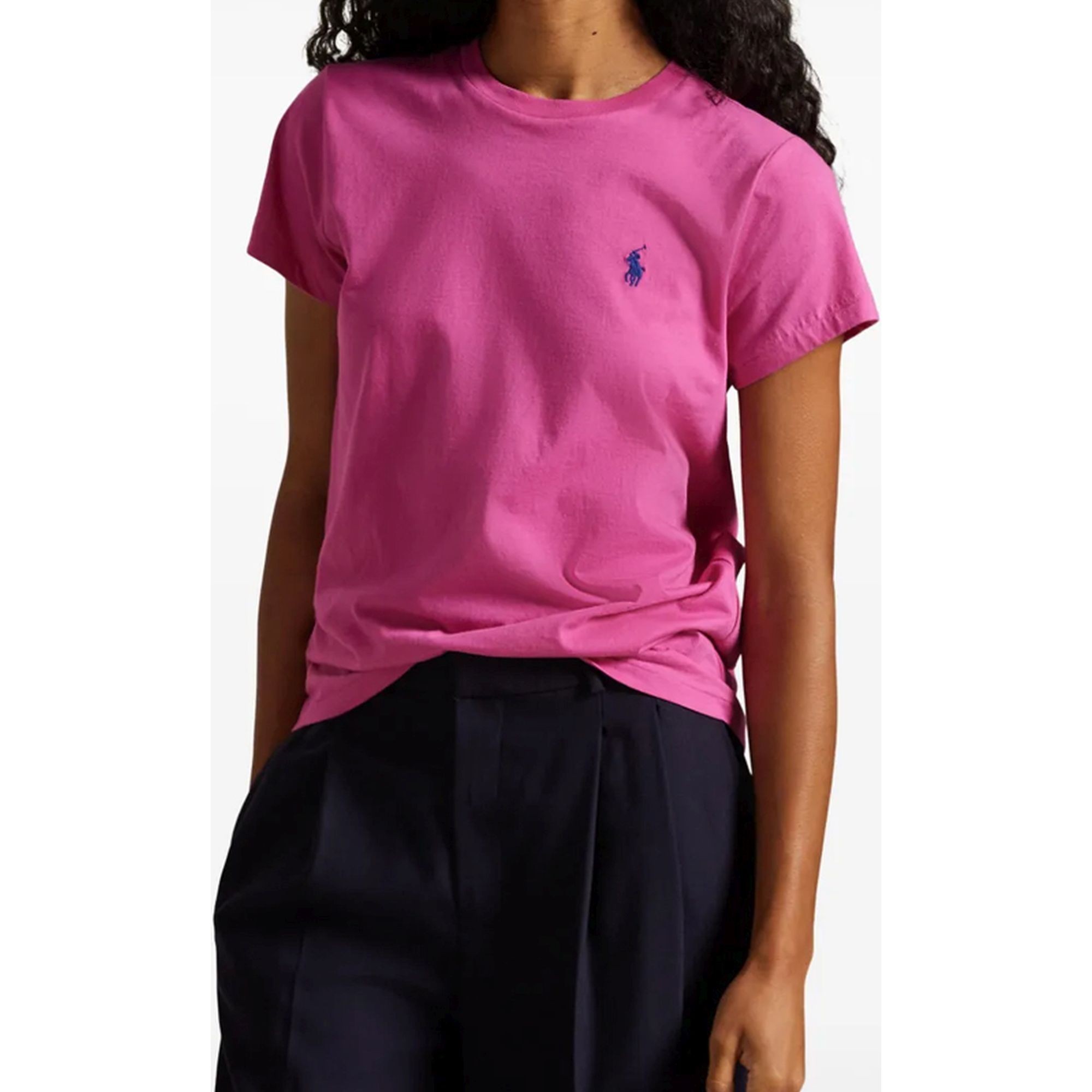 POLO RALPH LAUREN Marškinėliai trump. rankovėmis moterims, Rožinė, Knit-t-shirt 2