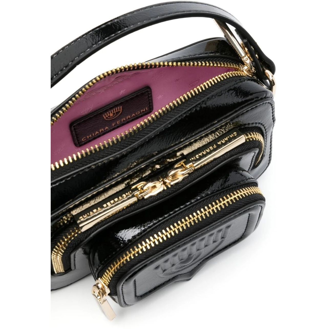 CHIARA FERRAGNI Rankinė per petį moterims, Juoda, Eyelike pocket  crossbody 4