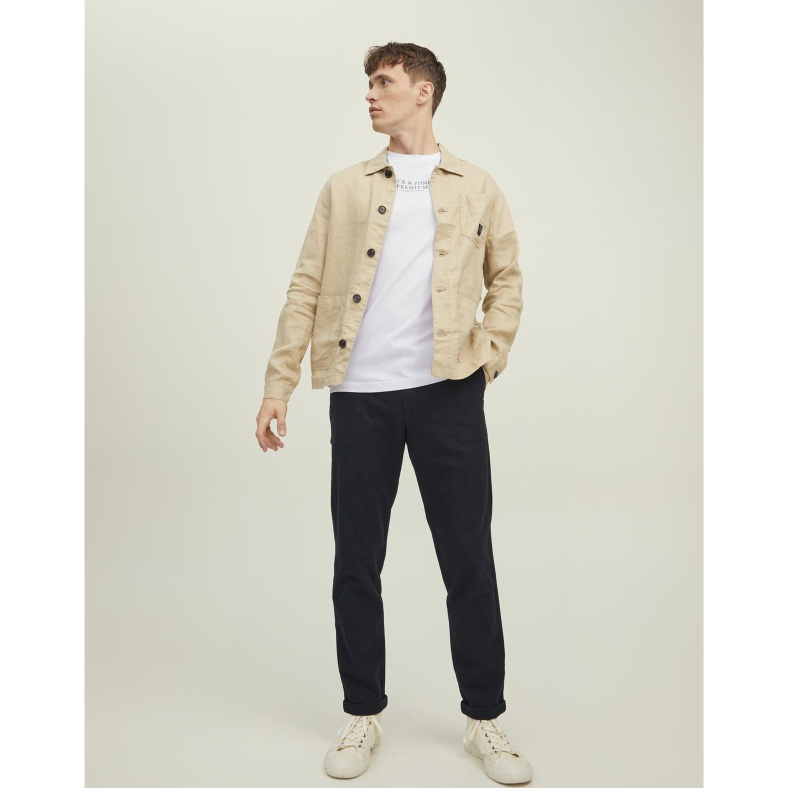 JACK & JONES Marškinėliai vyrams, Balta, JPRBLUARCHIE SS TEE 5