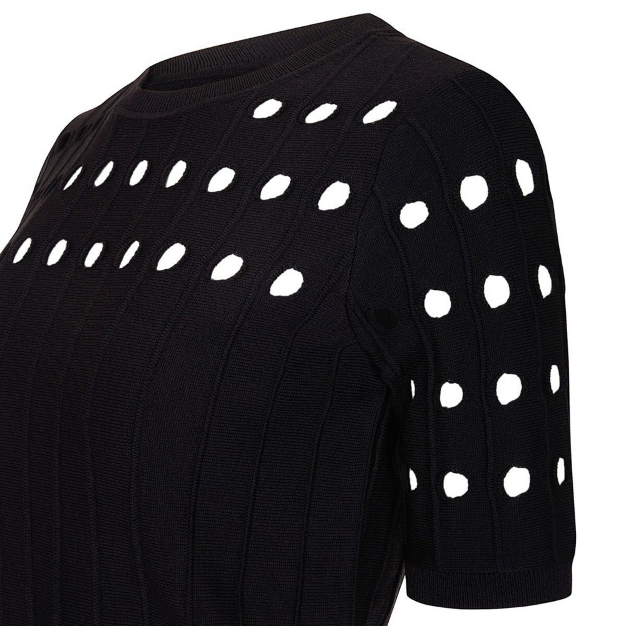 DKNY Megztinis moterims, Juoda, S/s crepe yarn sweater 3