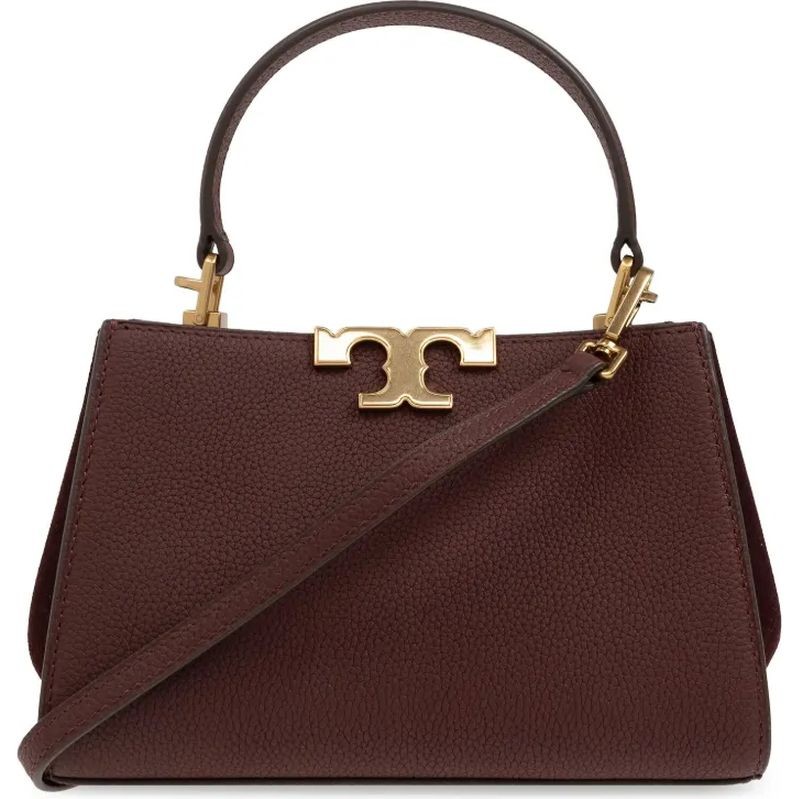TORY BURCH Rankinė per petį moterims, Ruda, Eleanor pebbled mini satchel 1