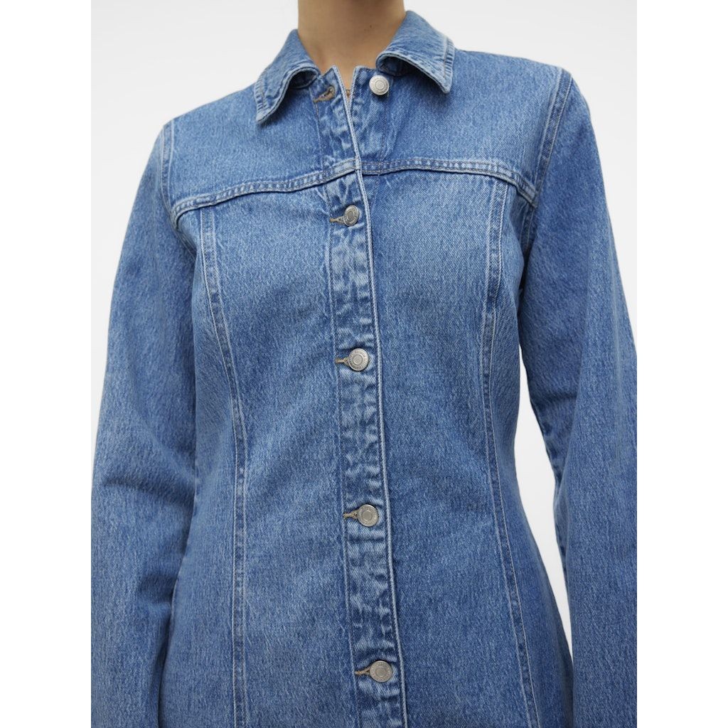VERO MODA Mini suknelė moterims, Mėlyna, Nellie short denim dress 6