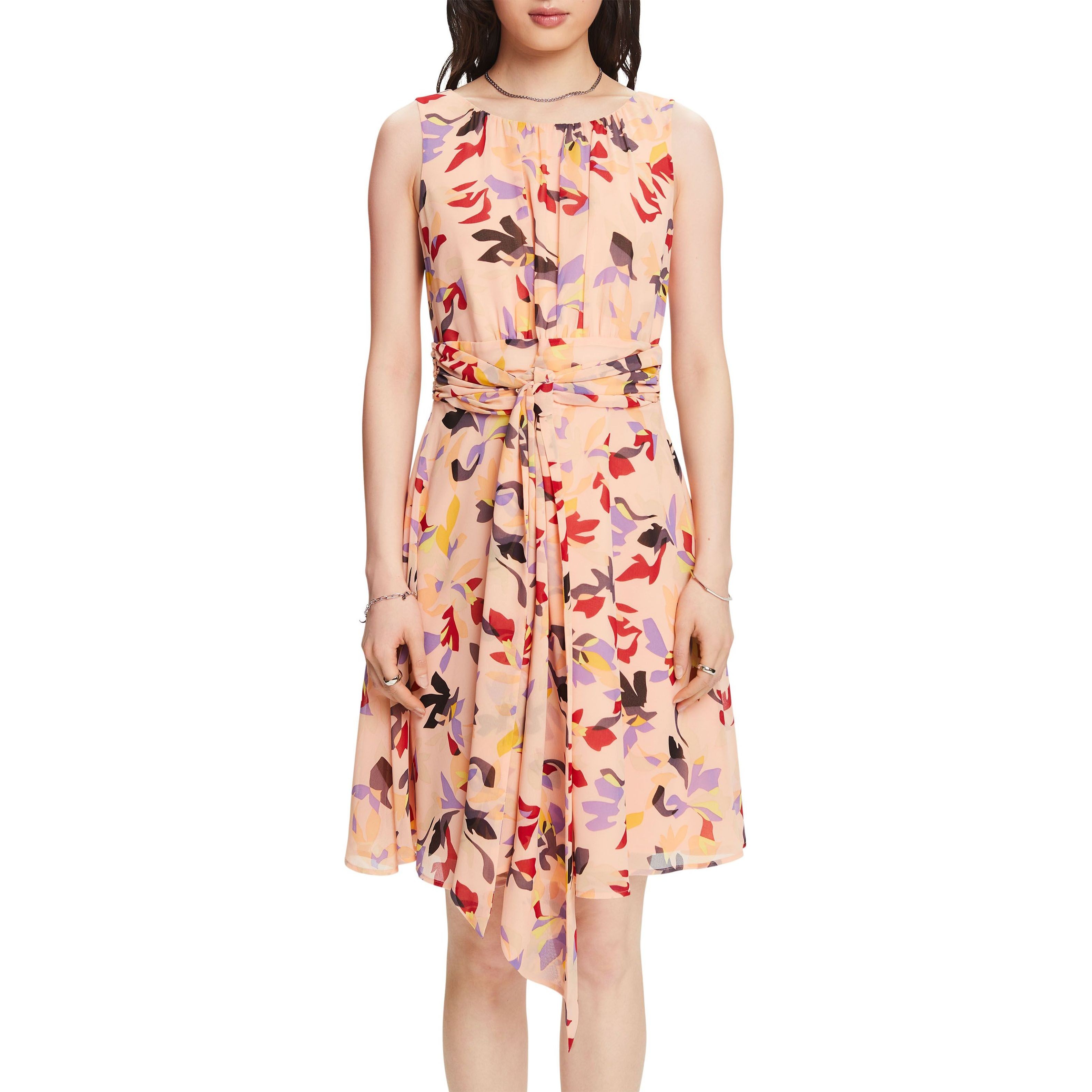 ESPRIT Midi suknelė moterims, Oranžinė, F*SUS*AOP Midi dress 2