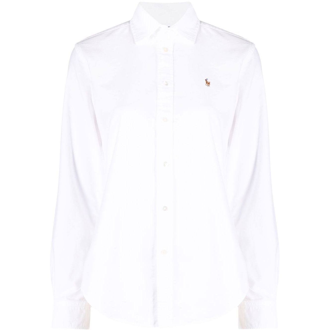 POLO RALPH LAUREN Marškiniai ilgomis rankovėmis moterims, Balta, Long sleeve button front shirt