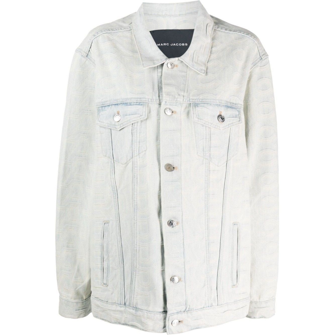 MARC JACOBS Džinsinis švarkas moterims, Mėlyna, Monogram denim jacket