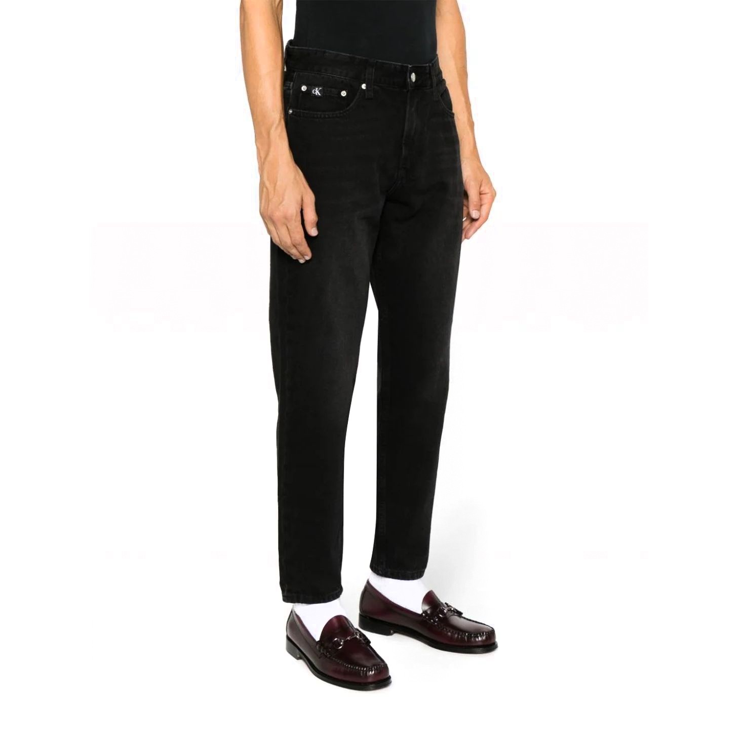 CALVIN KLEIN JEANS Tiesūs džinsai -vyrams, Juoda, Regular taper 2