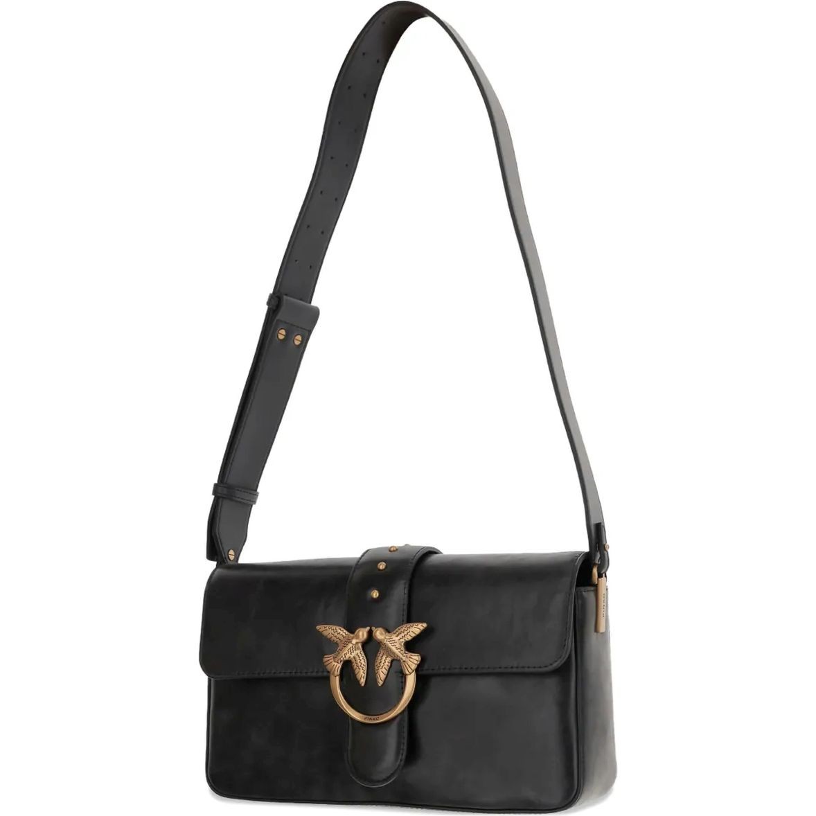 PINKO Rankinė per petį moterims, Juoda, Love one shoulder bags 3