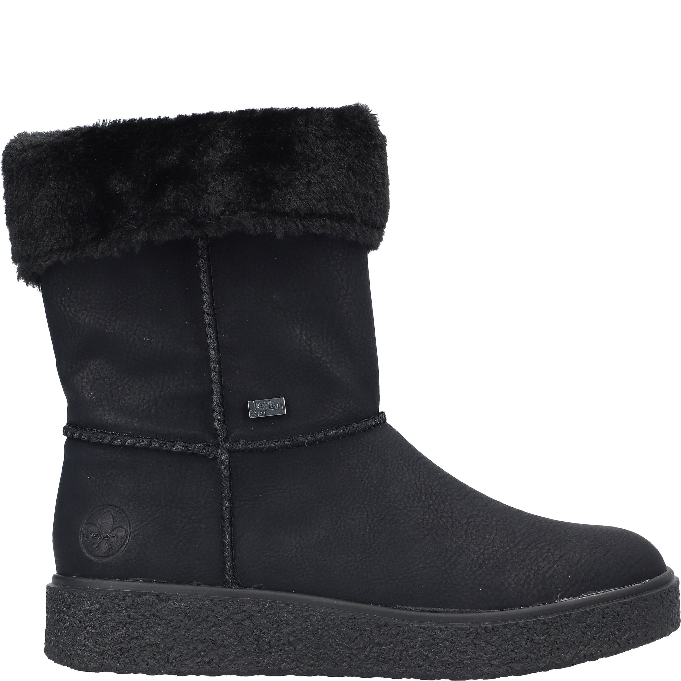 RIEKER Aulinukai moterims, Juoda, Ladies mid height boots 5