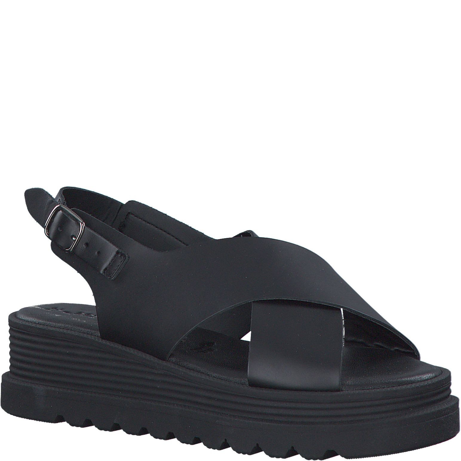 TAMARIS Basutės moterims, Juoda, SANDALS 1