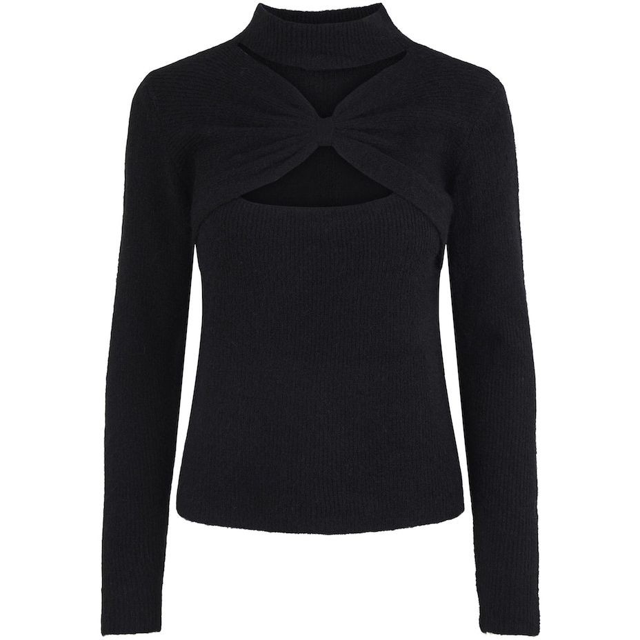 PIECES Megztinis moterims, Juoda, PCNAIA LS KNIT D2D B