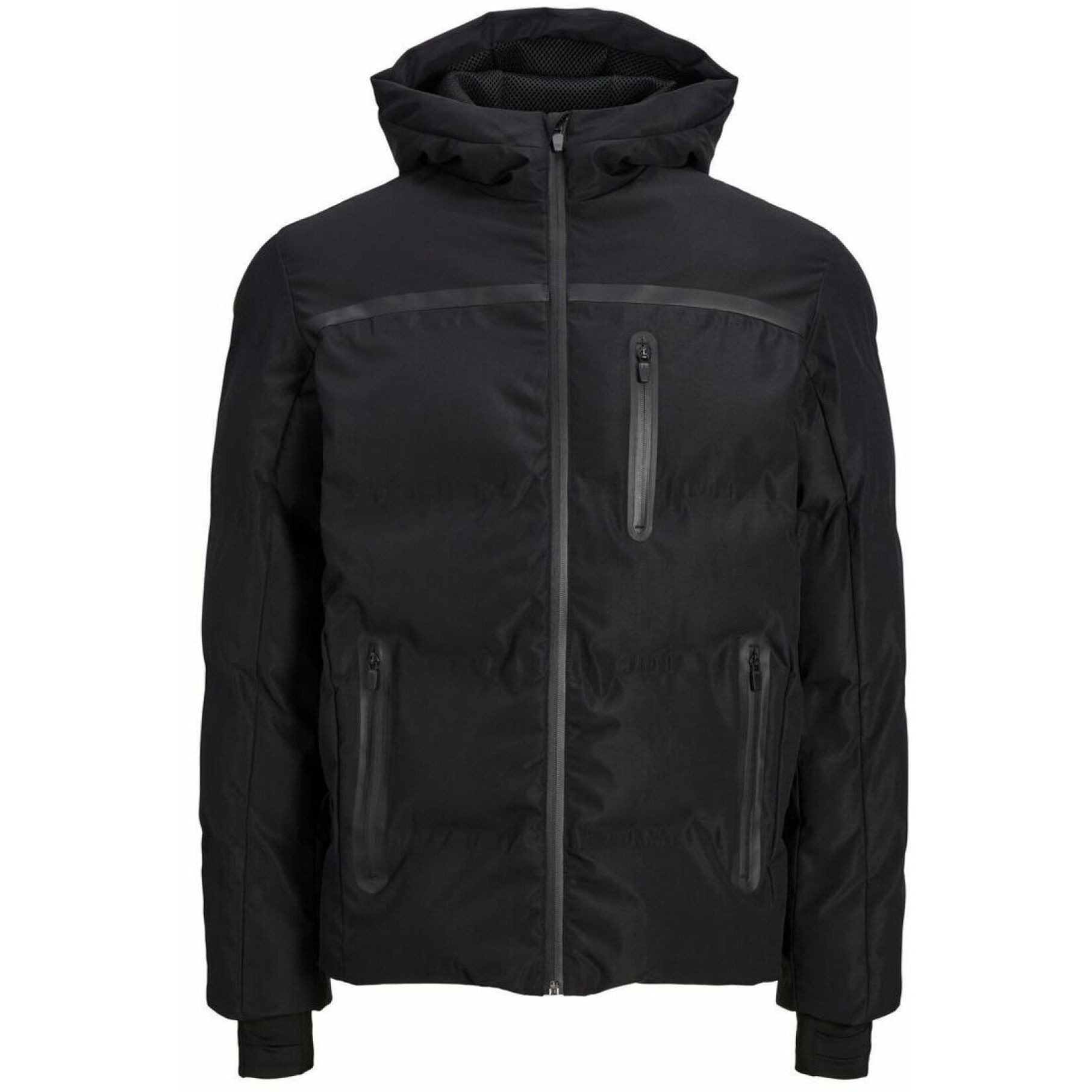JACK & JONES Striukė vyrams, Juoda, JCOHEAT PUFFER JACKE 1