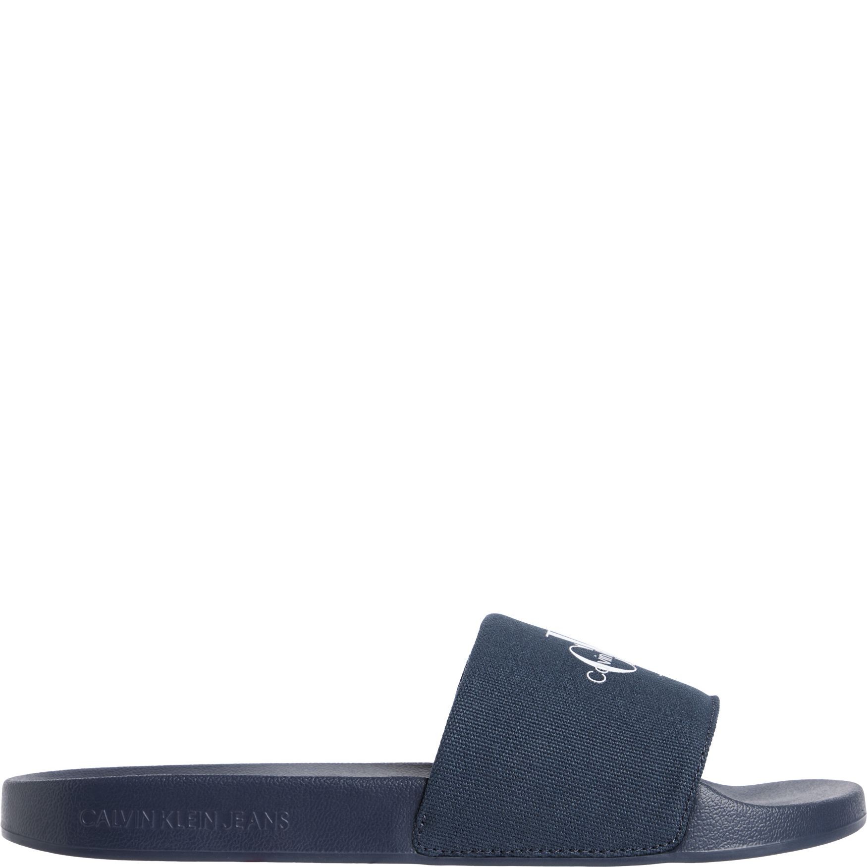 CALVIN KLEIN JEANS Guminės šlepetės vyrams, Mėlyna, Slide monogram 2