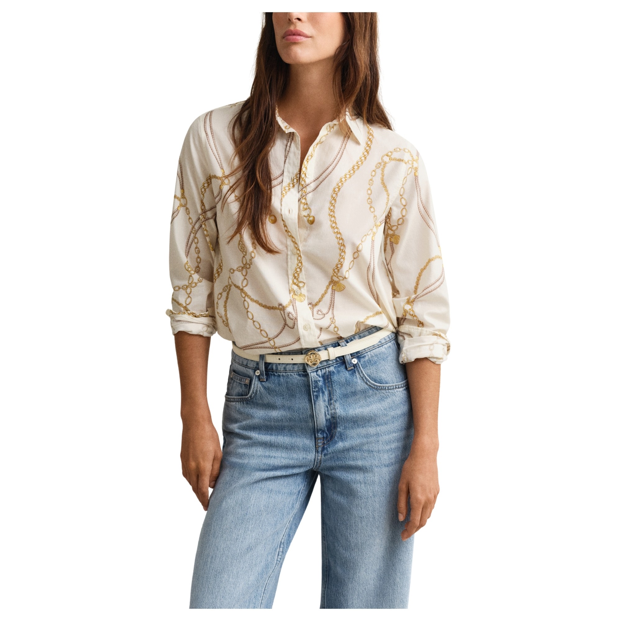 GANT Marškiniai trump. rankovėmis moterims, Baige, 4300625-113 Shirts sho 2