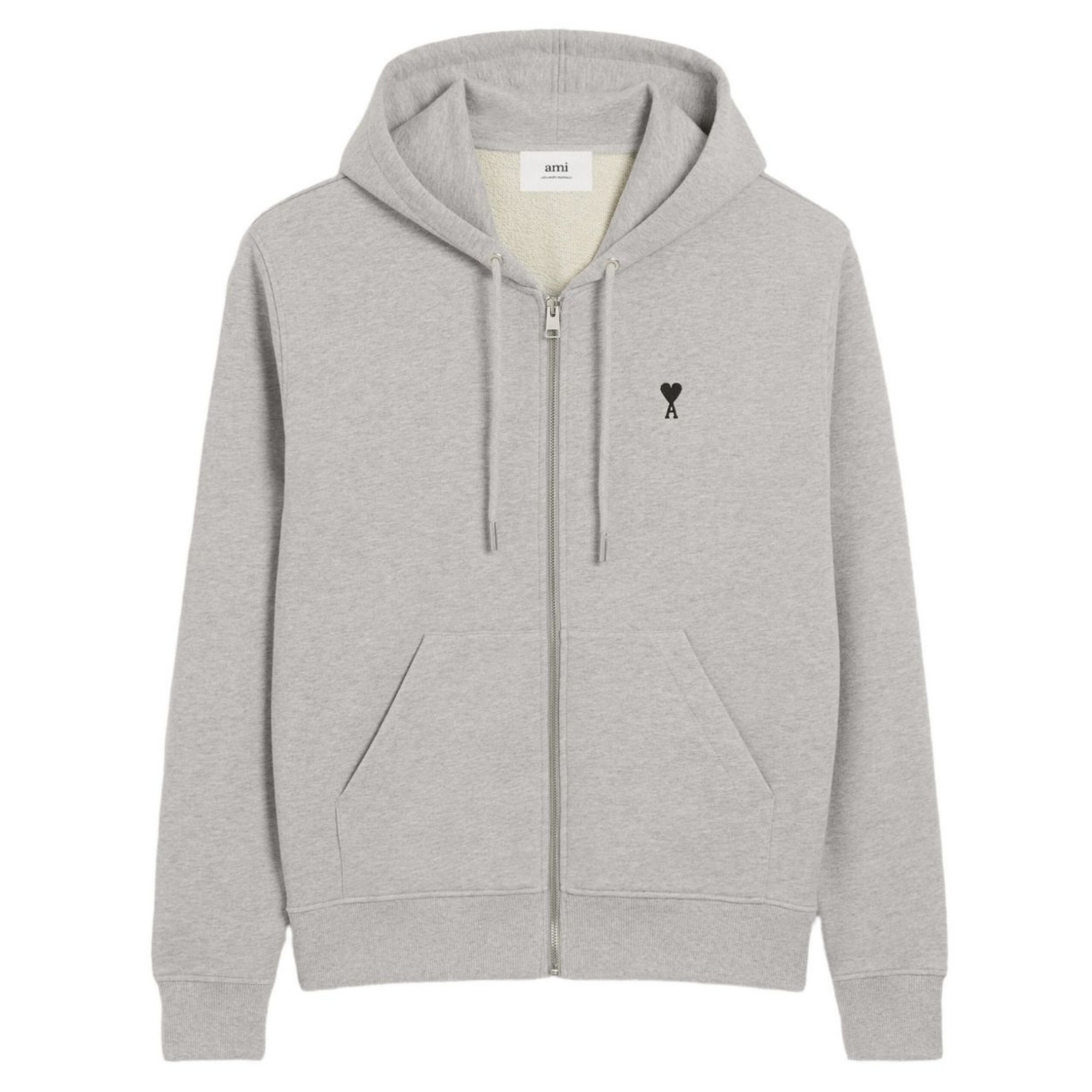 AMI PARIS Džemperis vyrams, Pilka, Contrasted ami de coeur hoodie 1