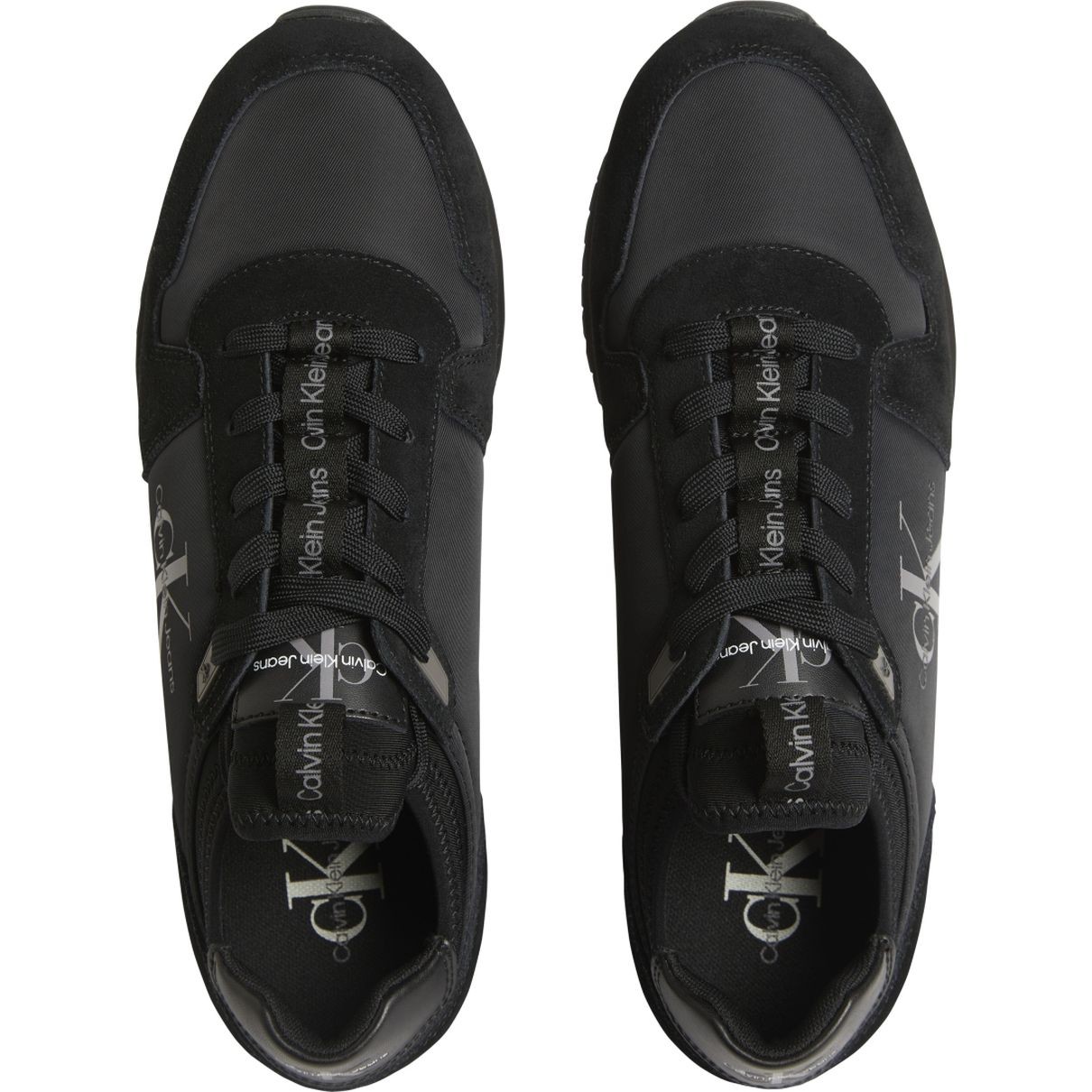 CALVIN KLEIN JEANS Sportiniai bateliai vyrams, Juoda, RUNNER SOCK LACEUP NY-LTH 3