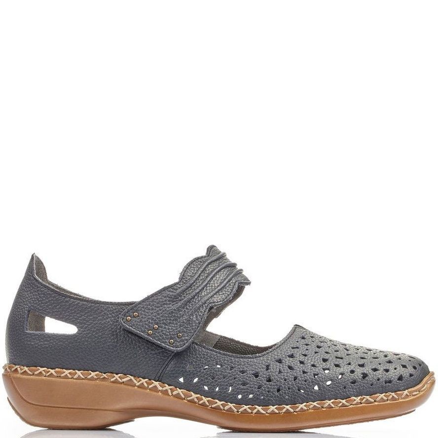 RIEKER Bateliai - moterims, Mėlyna, SANDALS 2