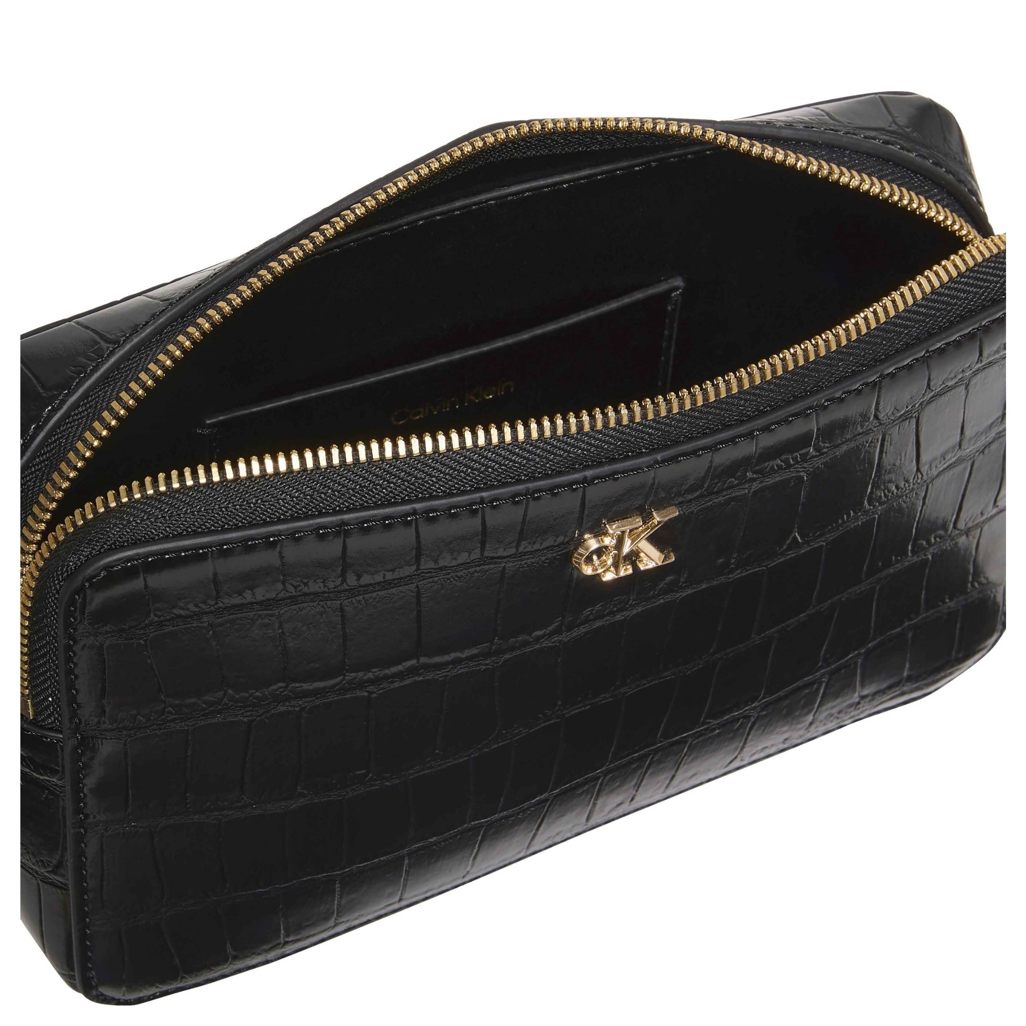 CALVIN KLEIN Rankinė per petį moterims, Juoda, CK croc camera? bag 3