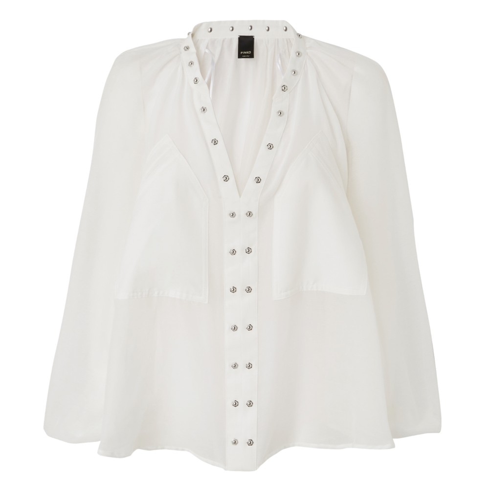 PINKO Palaidinės moterims, Balta, Darren blouse 1