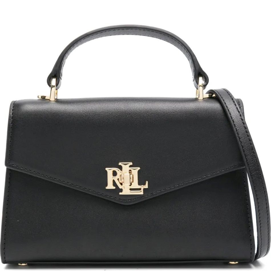 LAUREN RALPH LAUREN Rankinė per petį moterims, Juoda, Farrah sm satchel small 1