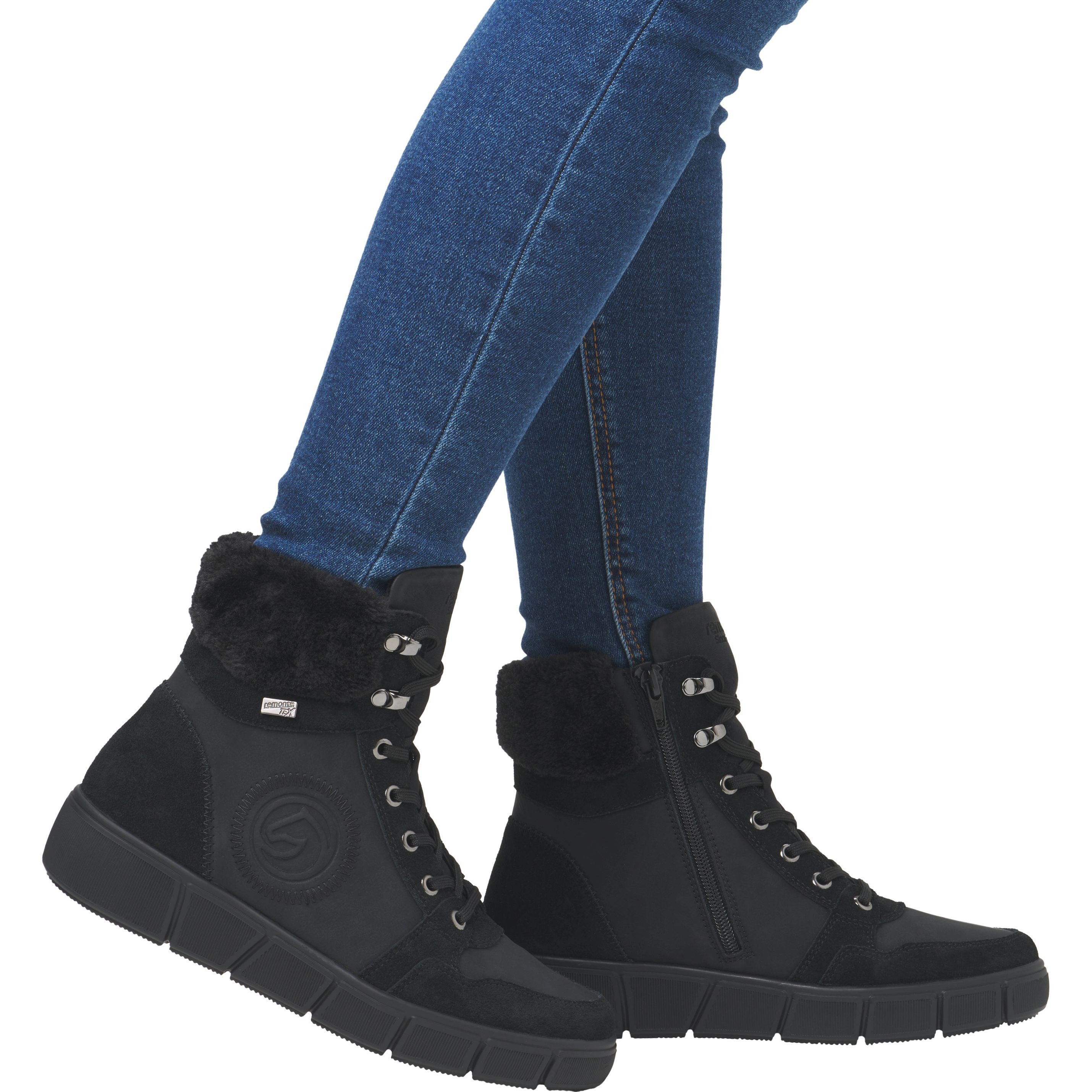 REMONTE Aulinukai moterims, Juoda, Ladies mid height boots 2