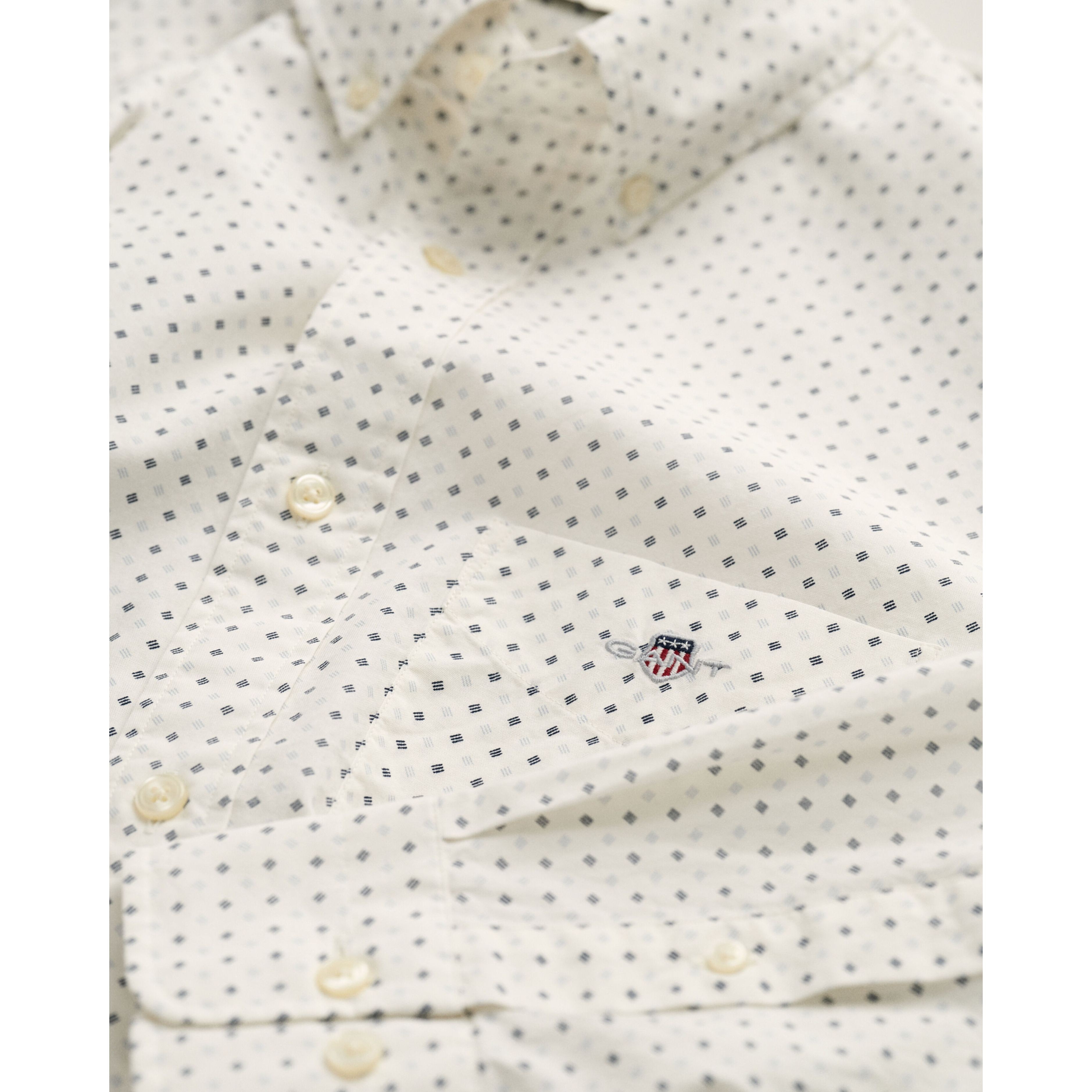 GANT Marškiniai vyrams, Balta, SLIM MICRO PRINT SHIRT 2