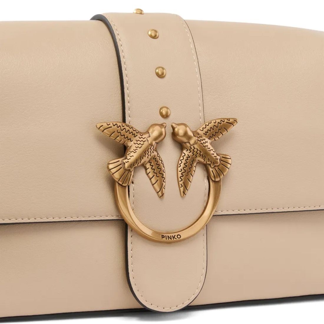 PINKO Rankinė per petį moterims, Smėlio, Love one shoulder bags 3