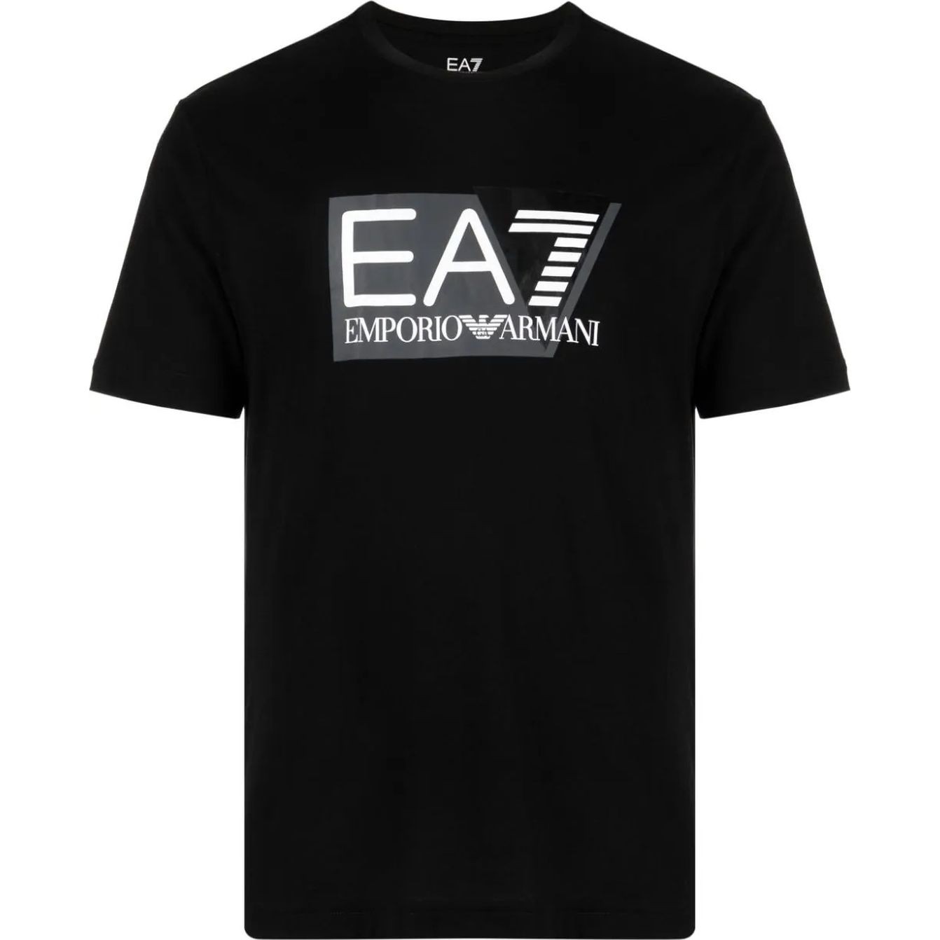 EA7 Marškinėliai trump. rankovėmis vyrams, Juoda, Logo print t-shirt