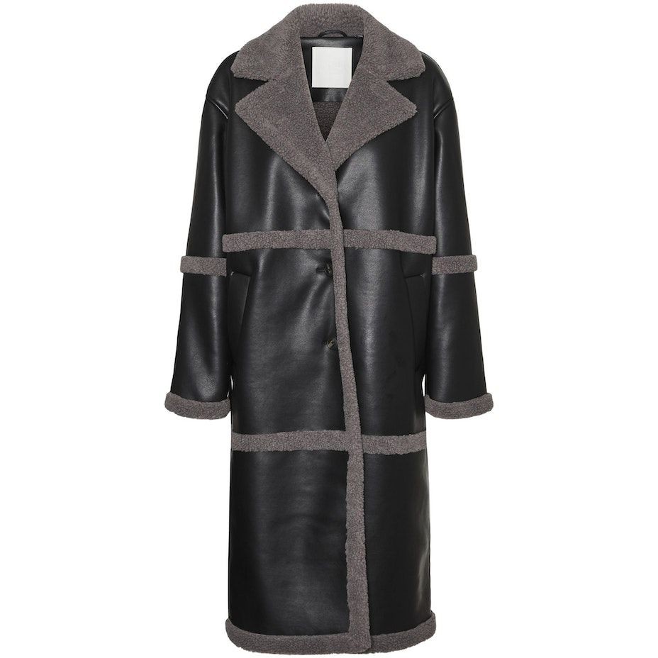 VERO MODA Paltas moterims, Juoda, VMMETHA COATED LONG 1