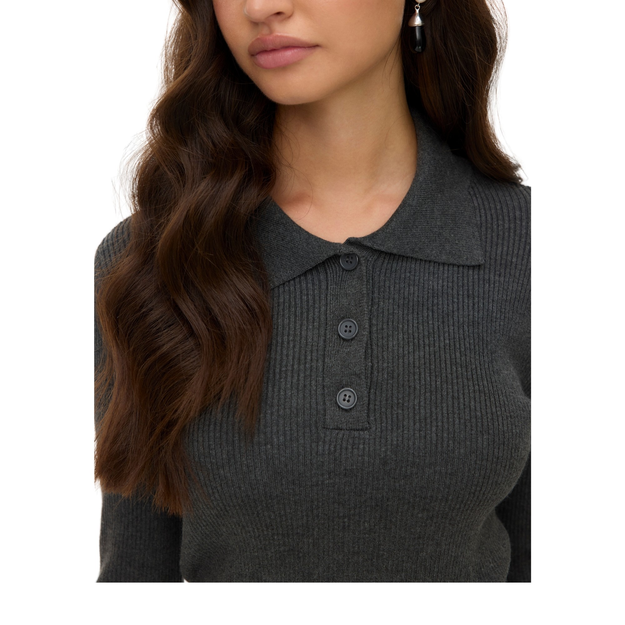 VERO MODA Megzta palaidinė moterims, Gray, Silje 2