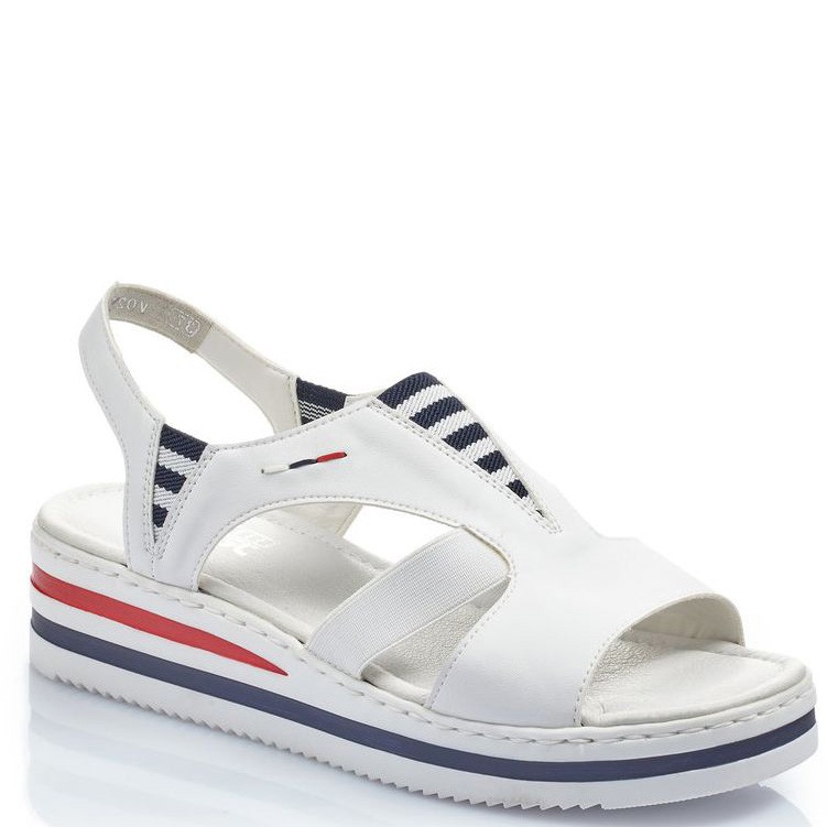 RIEKER Basutės moterims, Balta, SANDALS 1