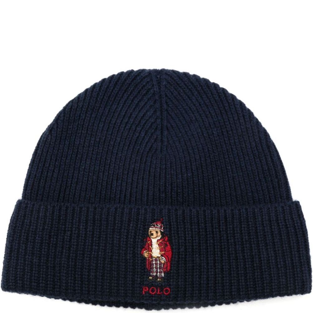 POLO RALPH LAUREN Skrybėlė vyrams, Mėlyna, Holidy br bn hat cold weather 1