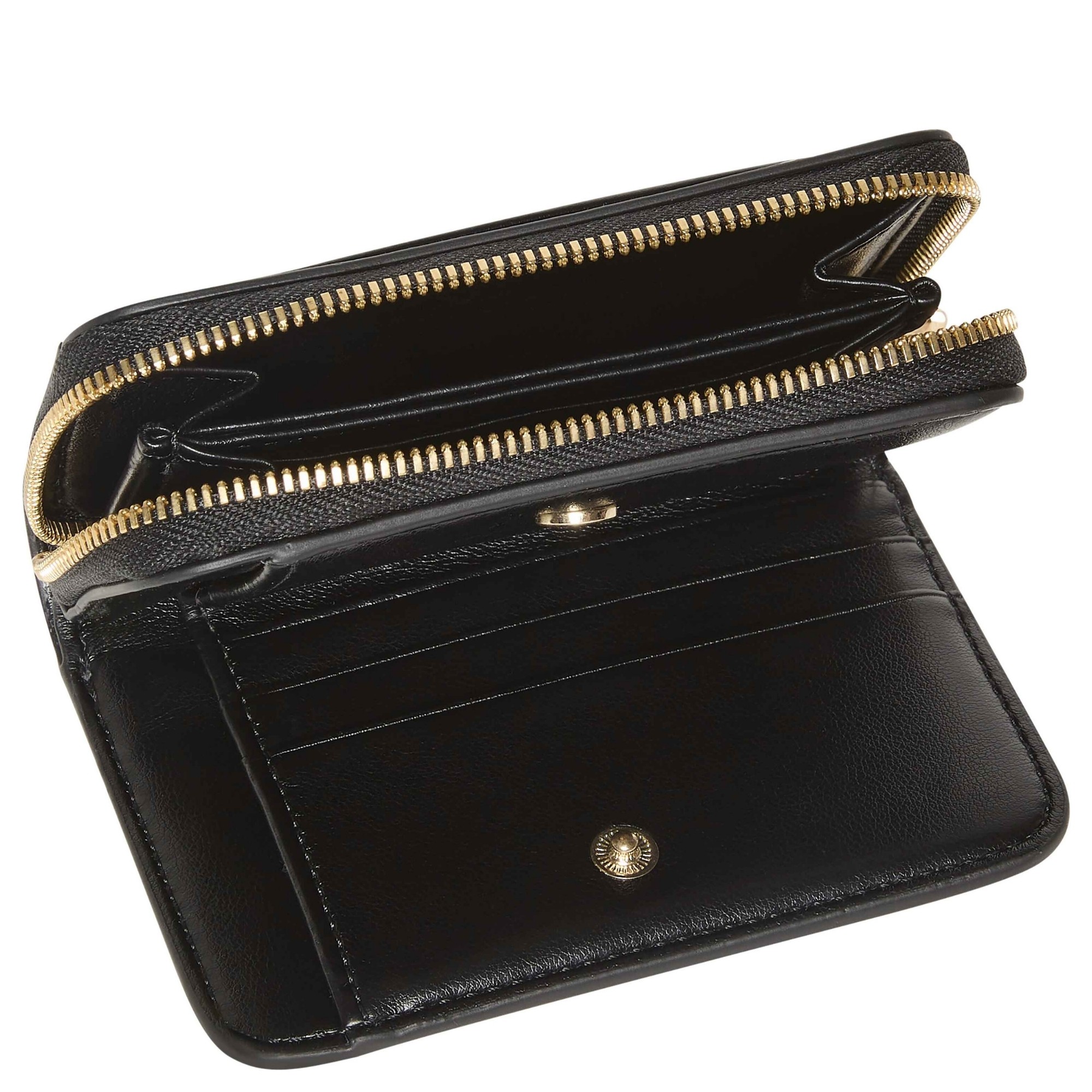 CALVIN KLEIN Piniginė moterims, Juoda, CK medium flap zip around 3