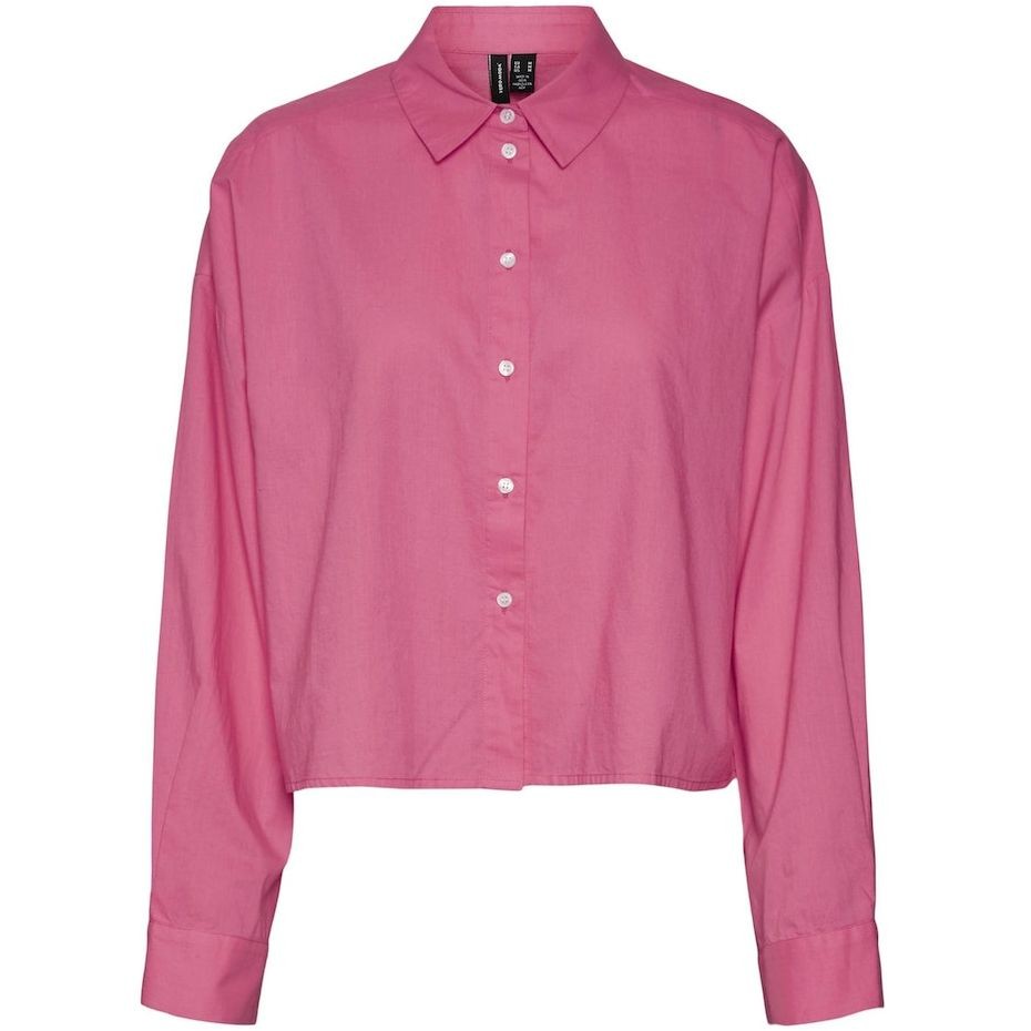 VERO MODA Marškiniai moterims, Rožinė, VMSTINNA L/S CROPPED 2