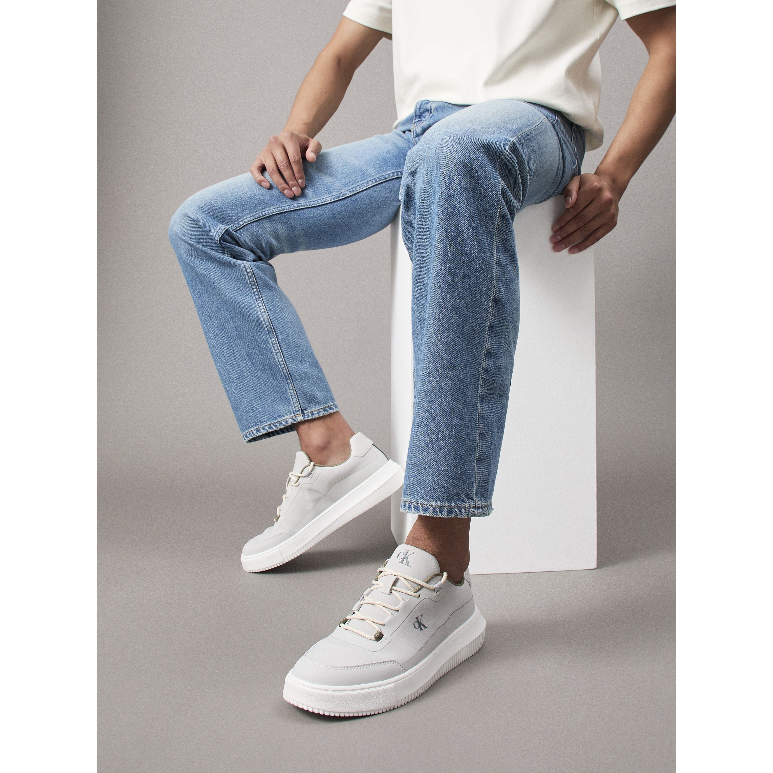 CALVIN KLEIN JEANS Laisvalaikio bateliai vyrams, Pilka, Chunky cupsole low top sneaker 6