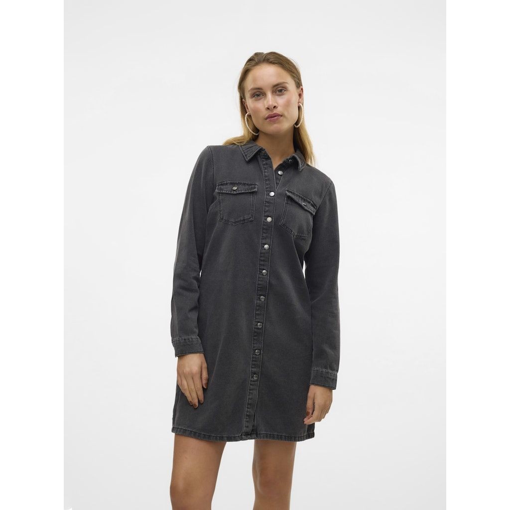 VERO MODA Mini suknelė moterims, Juoda, Jennie short denim dress mix 2