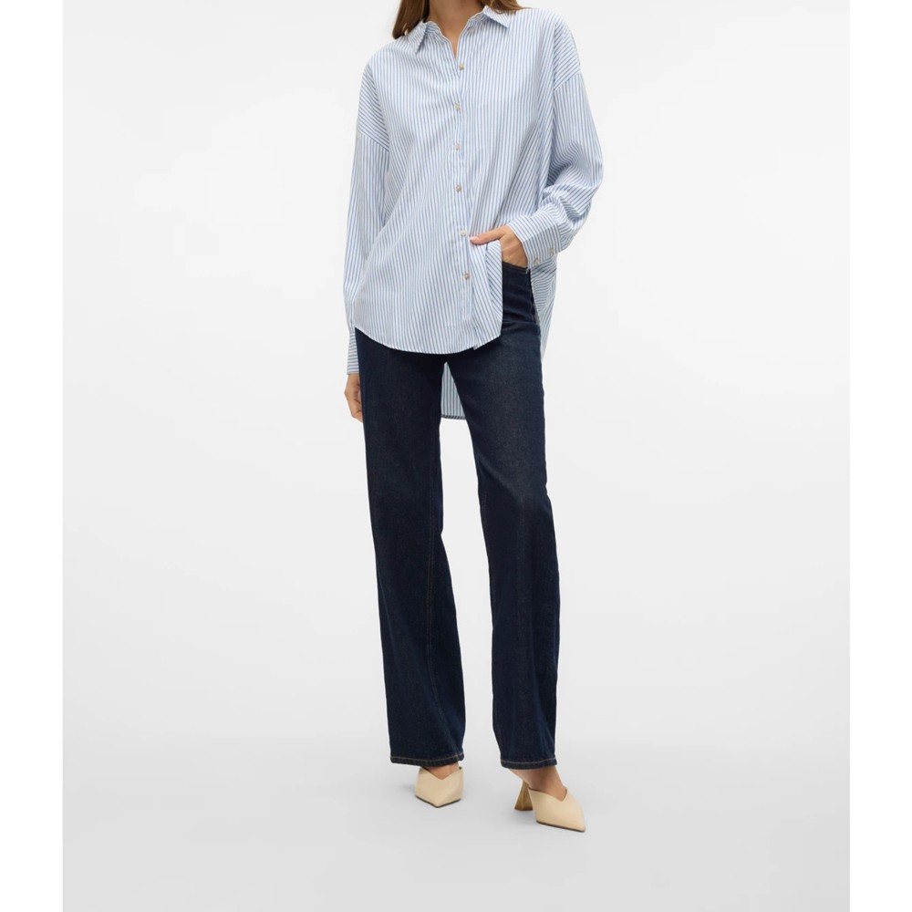 VERO MODA Marškiniai moterims, Balta, Nora oversize shirt 4