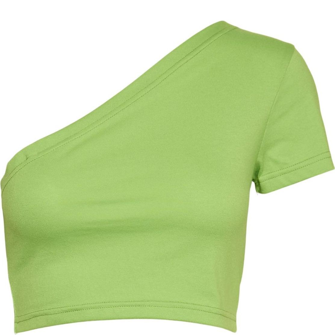 NOISY MAY Palaidinės moterims, Žalia, NMNINI S/S ONESHOULDER 1