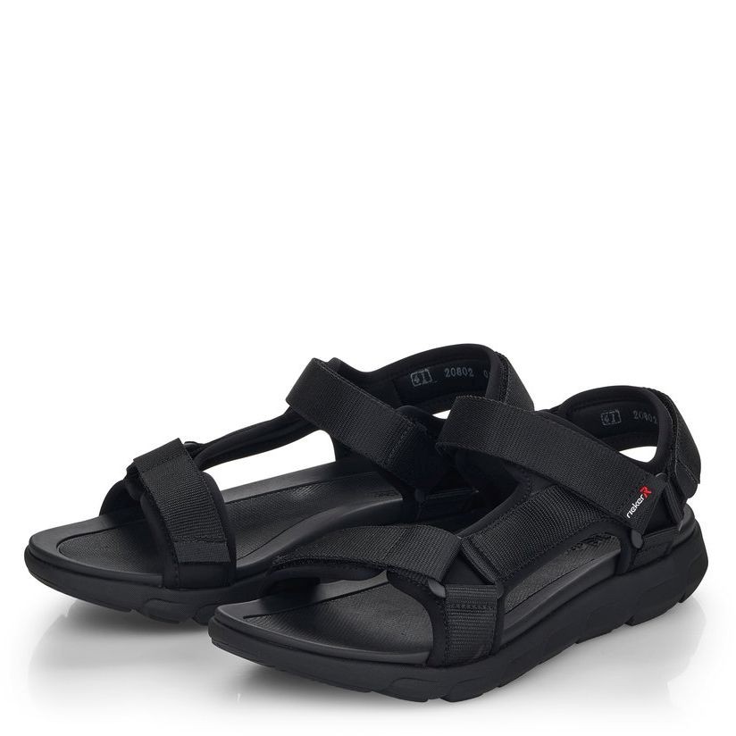 RIEKER Basutės vyrams, Juoda, SANDALS 7