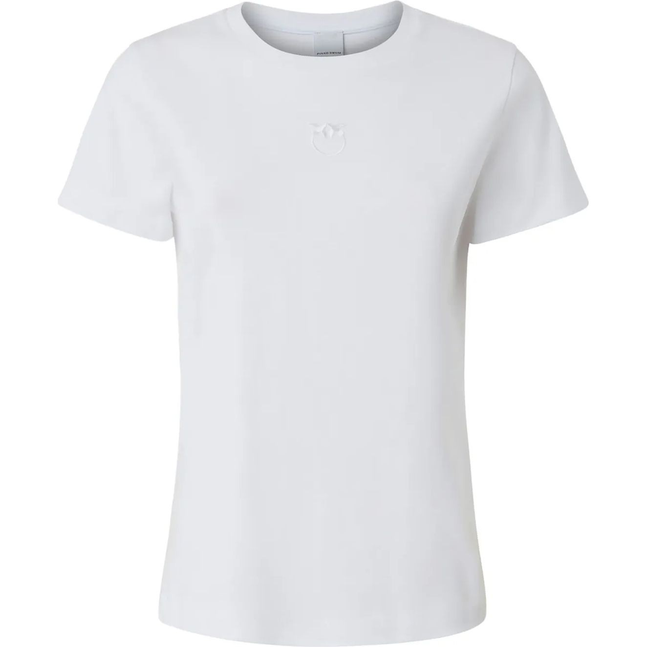 PINKO Marškinėliai trump. rankovėmis moterims, Balta, Bussolotto t-shirt 1